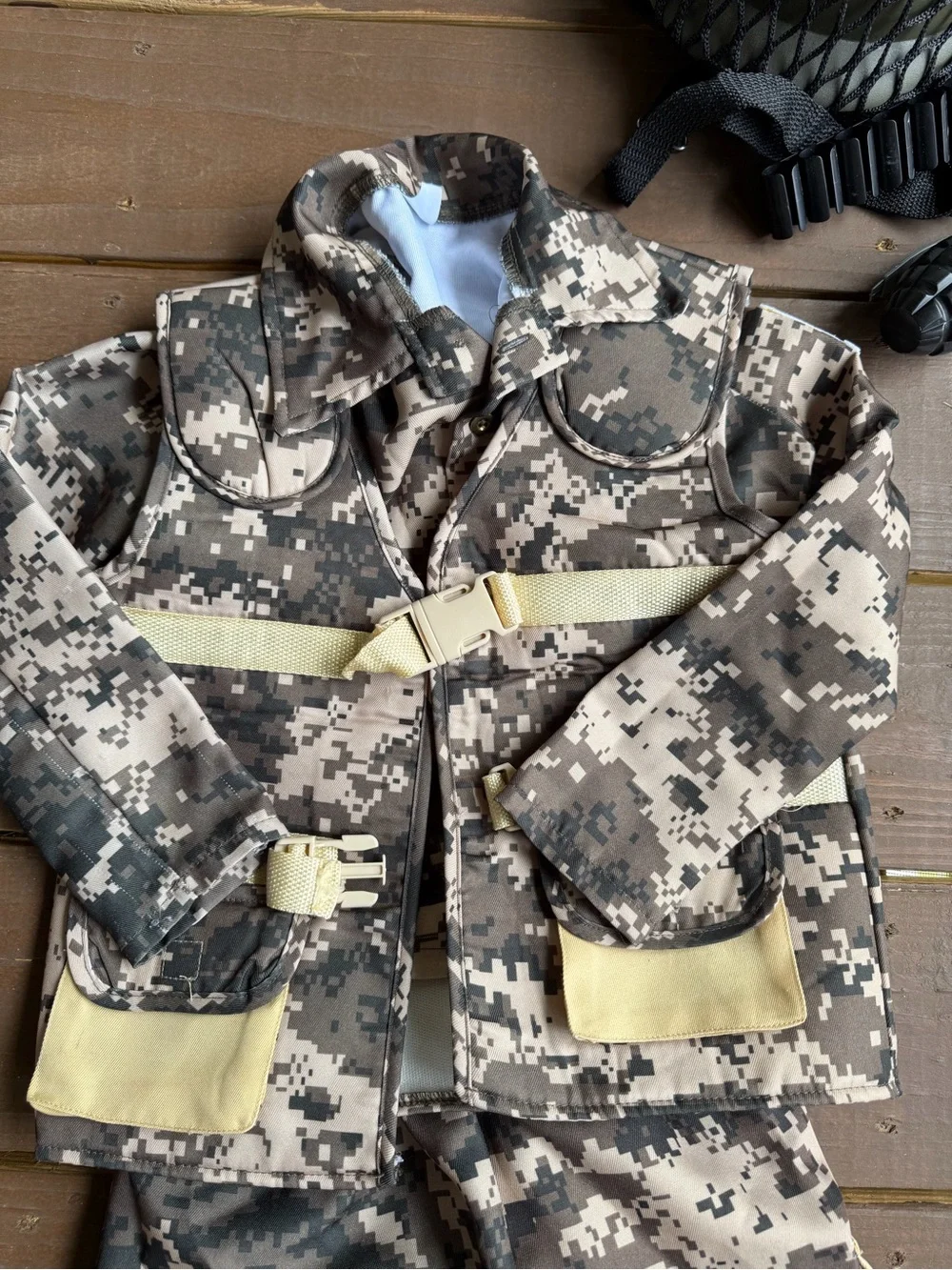 Spirit Kids' Soldier Costume - Camo Green small 4-6